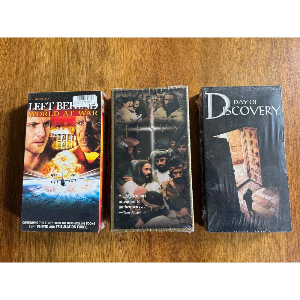 NWT Lot of Sealed VHS Left Behind World at War - Jesus  - Day of Discovery